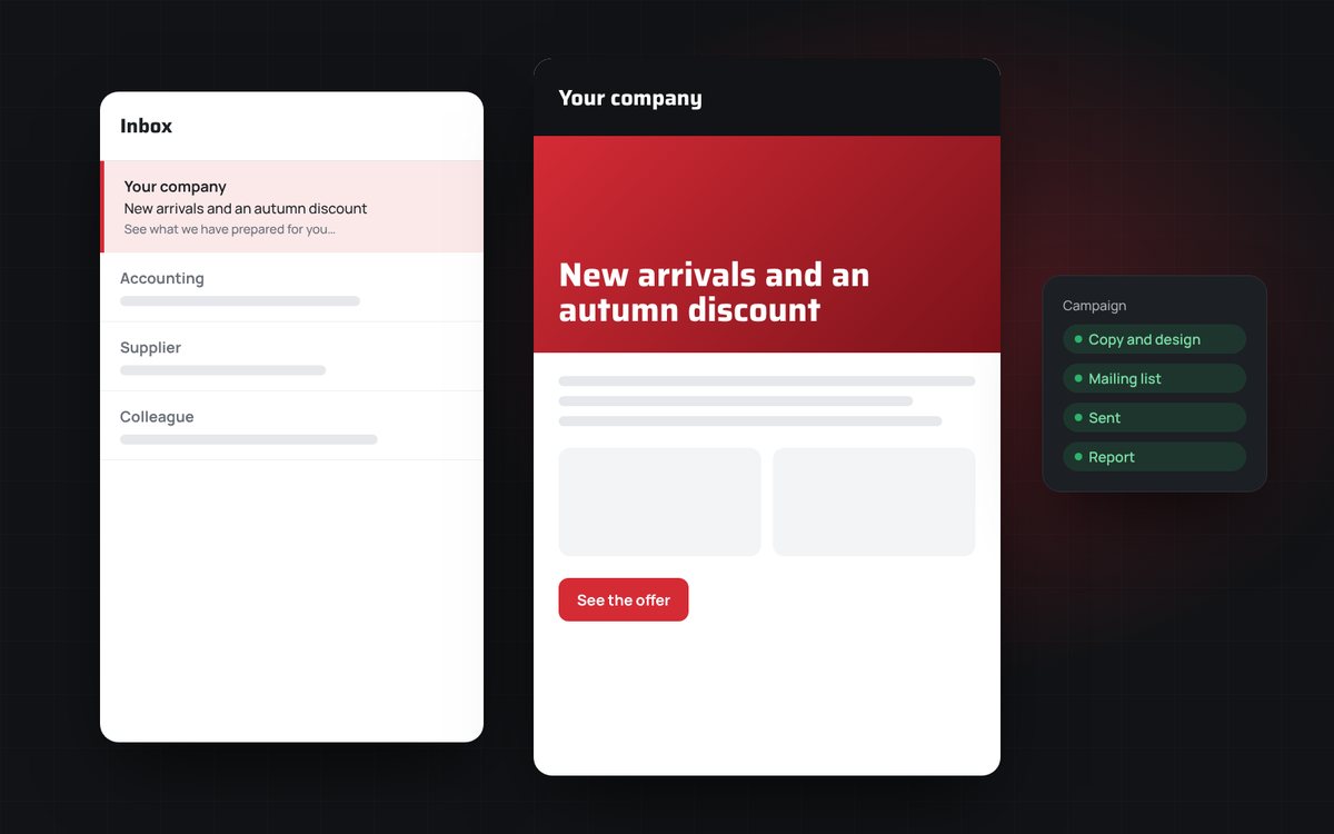 Newsletter · Newsletters from preparation to sending